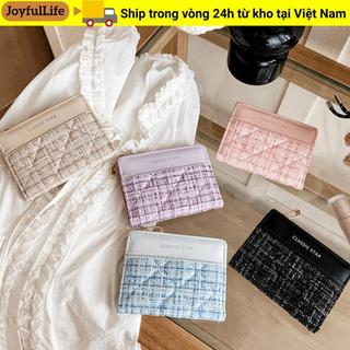 Túi đựng tiền JOYFULLIFE, Ví ngắn da PU màu trơn, Ví đựng tiền xu Mini dung tích lớn thời trang cổ điển cho bé gái