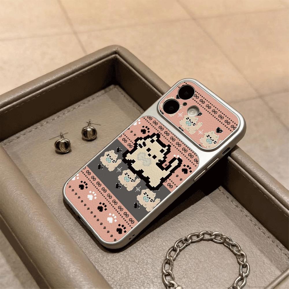 Pixel Cat dệt cho trường hợp iPhone 17Air iPhone 15/14 Corning Case
