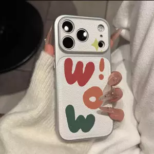 Chữ wow phù hợp với ốp lưng iPhone17/16pro dễ thương xr chống sốc mới nhất iPhone17pro