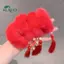 Springevenstar 2 Cái / bộ Trẻ Em Dễ Thương Tết Nguyên Đán Dây Buộc Tóc Co Giãn Bé Gái Đáng Yêu Dây Cao Su Mềm Trẻ Em Phụ Kiện Tóc Springevenstar