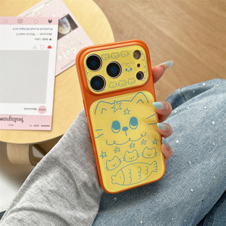 Line Cat Kitten cho iphone17promax 16promax 15promax 15pro iphone13 / 14 14promax Vỏ TPU iphone mới chống bụi