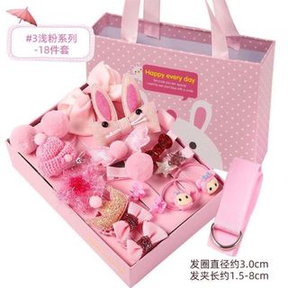 Hộp kẹp tóc 18 món cho bé gái kèm túi xách Phụ Kiện Tóc