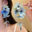 Vòng Tay Ombre Cánh Hoa Thủy Tinh từ Vải Hoa Lớp, Phong Cách Hàn Quốc, Phù Hợp Đi Biển Mùa Hè