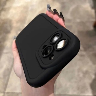 Ốp lưng mềm chất lượng cao, chống sốc, màu đơn, cạnh cao bảo vệ cameracho iP X/7/11/12/13/14/15/16/17/Plus/Air/Pro/Max