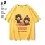 Quần Áo Monchhichi Áo Thun Ngắn Tay Phong Cách Nhật Bản cho Thanh Niên Mùa Hè