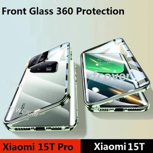 Ốp điện thoại lật 360° ⭐ Vỏ bảo vệ toàn diện cho Xiaomi 15T 14T Pro 5G Xioami15T 15TPro Xiaomi14T 14TPro Mi15T Vỏ hai mặt Vỏ kính cường lực Vỏ mặt sau chống sốc