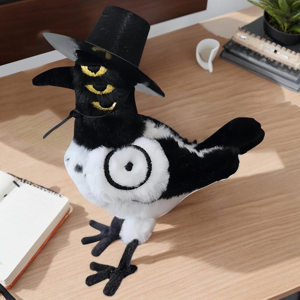 For Devil Hunter Plush Animals Movie Character Three-Eyed Bird Plushie Plush Stuffed Animal Toys for Children junlavn
