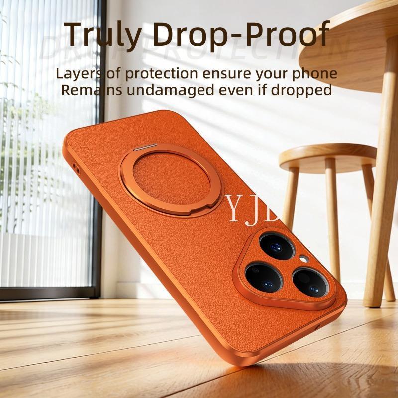 Ốp Lưng Cho Huawei Pura 70 Pro Da Dê Cao Cấp TPU Khung Mềm Chống Rơi Vỏ Điện Thoại