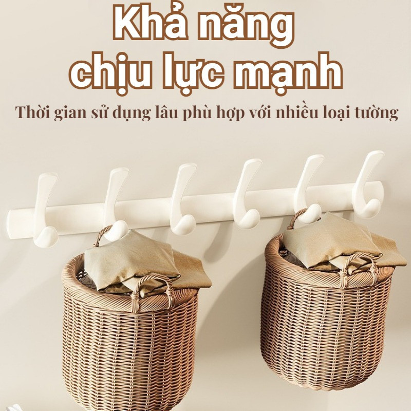 Móc Treo Quần Áo Đa Năng Cao Cấp, Thép Carbon Chống Han Gỉ, 6/7/8 Móc, Dùng Cho Phòng Ngủ, Cửa Ra Vào, Nhà Bếp