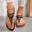 2025 Đính Hạt Sandal Nữ Mùa Hè Flip-Flops Bohemian Nữ Giày Đi Biển Nữ Dép Đế Bằng Nữ JOJJ