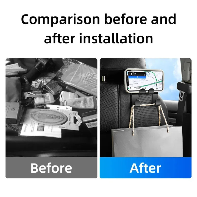 Xe Phía Sau Ghế Tựa Đầu Móc Treo Túi Bảo Quản Đa Năng Điện Thoại Giá Đỡ Đa Năng Xe Nội Thất Tổ Chức Phụ Kiện
