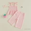 Bộ trang phục mùa hè cho bé gái 6M-5Y Bọ rùa / Áo thêu dâu tây + Bộ quần dài lưng co giãn