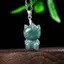 Vòng cổ mặt dây chuyền Hello Kitty ngọc bích nước xanh LanCengGe dành cho nữ - Chất liệu cổ đá cao - Trong suốt - Khắc hoạt hình - Dây chuyền bạc - 3 gói - 28135.6mm - Bù một giả