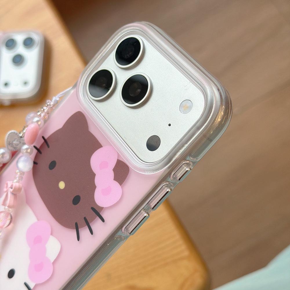 Ốp Lưng Cứng Tương Thích Với iPhone 13 14 14Pro 14ProMax 15 15Pro 15ProMax 16 16Pro 16ProMax 17 17Pro 17ProMax Ốp Họa Tiết Mèo Hồng