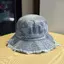Mũ Retro Frayed Cowboy Bucket Chất Lượng Cao, Chống Nắng, Phù Hợp Mặt Nhỏ Cho Xuân Hè