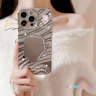 Vỏ Cho IPhone 17 15 13 11 14 12 16 ProMax X XSMax XR 14 16 7 8 Plus Air Hộp đựng gương trang điểm hình hoa tulip mộng mơ
