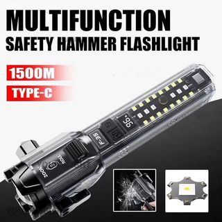 Đèn Pin F35 Siêu Sáng LED - 6 Chế Độ, Còi Cảnh Báo, Dụng Cụ An Toàn & Sạc Điện Thoại, Chống Nước