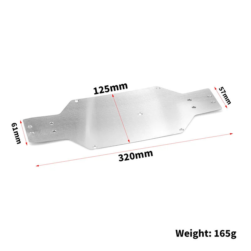 MJX Hyper Go 10303 10304 Khung Xe Bằng Thép Không Gỉ Giáp Bảo Vệ Bảo Vệ Tấm Trượt RC Xe Nâng Cấp Phần
