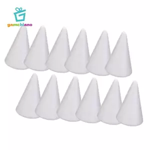 12x Craft Bọt Nón Đa Năng Trang Trí Phụ Kiện Cung Cấp Màu Trắng Cho Đám Cưới Ngày Lễ Kỷ Niệm DIY Dự Án Nghệ Thuật Tranh