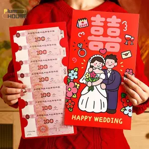 PlumHOUSE Sáng Tạo Bất Ngờ Túi Xách Lớn Năm Mới Phong Bì Đỏ Sinh Nhật Túi Đỏ Truyền Thống Trung Quốc Túi Đựng Tiền May Mắn 2026 Quà Tặng Năm Mới VN