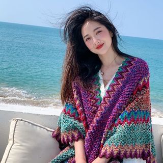 Khăn choàng dân tộc tua rua retro, phù hợp mùa thu đông