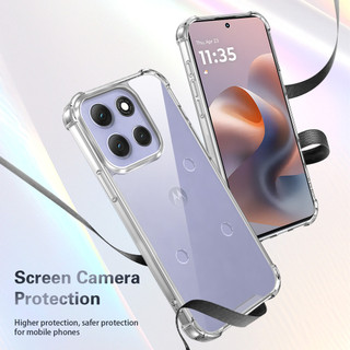 Dành Cho Motorola Moto G86 5G / G86 Power 5G Ốp điện thoại Pha Lê Trong Suốt Cứng Chống Mài 4 Vỏ Mỏng Chống Sốc