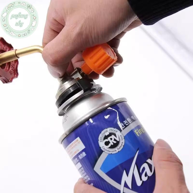 PUSKY Gas Butan Xi Lanh - Bình Đổ Lại & Đầu Nối Adapter Cho Cắm Trại