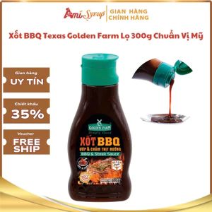 Xốt BBQ Texas Golden Farm Lọ 300g Chuẩn Vị Mỹ, Giúp món nướng chuẩn vị Mỹ