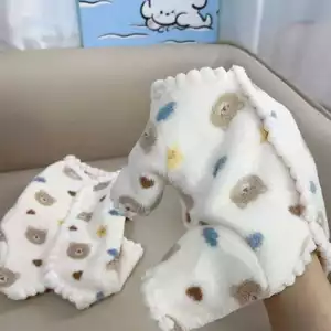 【Ready Stock】 Small Dog Pet Home Cartoon Four-Legged Pajamas Female Canine Cat Bag Belly Fluffy Jacket Autumn and Winter Belly Protection Warm Prevent Catching Cold 5bdx