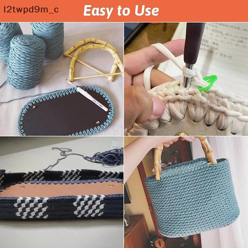 Đáy dài 22*10cm cho túi dệt kim đế Túi da PU đáy thủ công có Lỗ Phụ kiện đáy túi móc tự làm mới