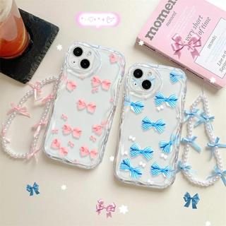 Ốp Xích Nơ Màu Hồng 3D Cho OPPO A78 A17 A17K A5M A6S A6 A6X A53 A33 A54 A54S A58 A74 A95 A96 A77 A53S A55 A93 A74 A77S Find X3 Lite Girl Cream TPU Vỏ Điện Thoại Trong Suốt
