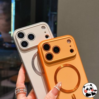 Ốp Điện Thoại Từ Tính Sang Trọng Cho iPhone 17 Air 16 15 14 Plus Pro Max 17ProMax 16ProMax Vỏ Sạc Không Dây Dễ Thương Đơn Giản Mềm Chống Rơi Vỏ