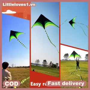 Littleloves1 Diều Prairie 1.2m Hình Tam Giắc, Dễ Bay và Lắp Đặt Cho Người Lớn và Trẻ Em