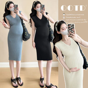 Trang phục bà bầu Thiết kế thời trang mùa hè Váy khí chất