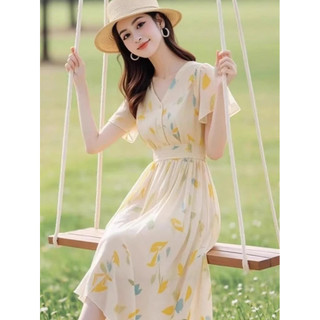 Phong cách mùa hè mới: chiếc váy hoa thanh lịch kiểu Pháp đang thịnh hành năm nay, một chiếc váy cao cấp dành cho nữ