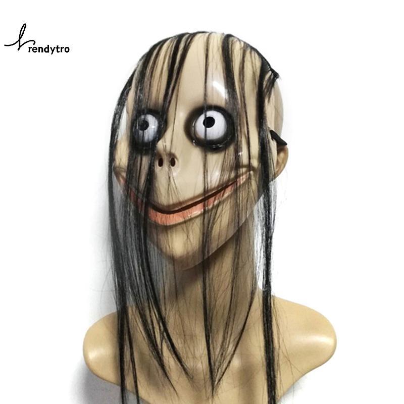 [trendtove0] Mặt nạ tóc dài Halloween hình chữ V, Roleplay ma nữ MoMo, phụ kiện hóa trang đẹp