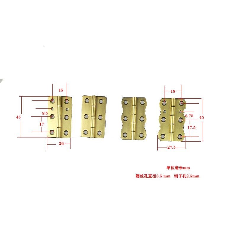 Phụ Kiện Đàn Piano Sửa Chữa Đế Nhạc Bản Lề Sáu Lỗ Tám Lỗ Thẳng Cạnh Ren Đồng Nguyên Chất Lỗ Thép Không Gỉ Khoảng Cách 17.5