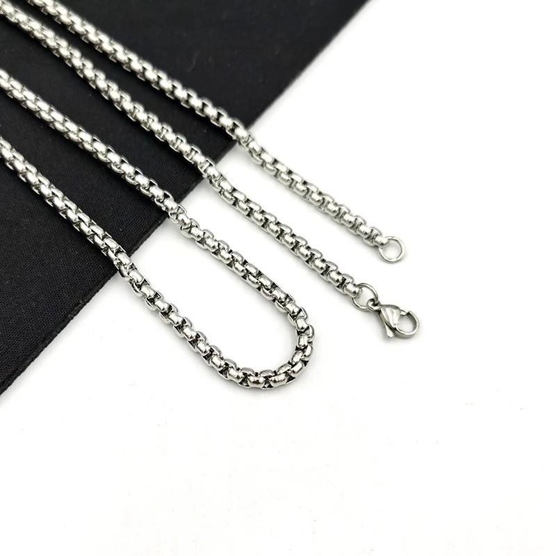 Vòng cổ chuỗi Rolo bằng thép không gỉ dành cho nam - Không gây dị ứng và bền bỉ