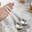 Quảng Nghĩa Nguyên Chất Titan Pha Lê Đá Hoa Thìa Thìa Thỏi Thìa Hộ Gia Đình Thìa Canh Cơm Trẻ Em Ăn Thìa Nhà Hàng Món Tráng Miệng Titan Spo