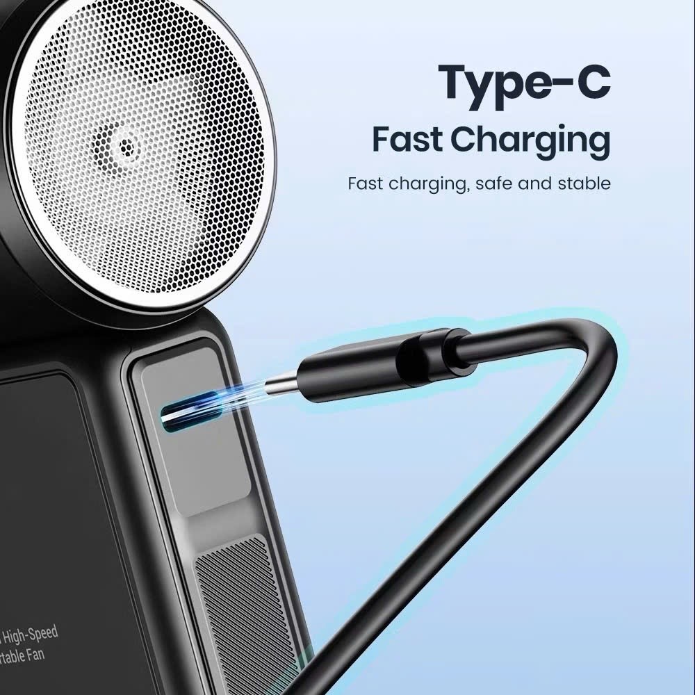 [Chính Hãng] Quạt Cầm Tay Mini Warmco Turbo Pin 3600/5000mAh - 100 Tốc Độ Gió, Động Cơ 15.000 Vòng/Phút, Màn Hình LED