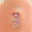 < YEI > Vòng buộc bụng pha lê Dangle bằng thép không gỉ Thiết kế hình con bướm xuyên thấu Trang sức cơ thể hợp thời trang cho câu lạc bộ mùa hè Mới