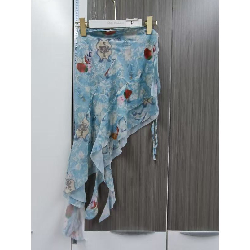 Milyfashion Váy Thanh Lịch Màu Xanh, Thiết Kế Một Mảnh Ren-Up, Phù Hợp Mọi Thời Tiết