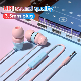 Tai nghe có dây Elough 3,5mm có Mic Hifi Bass Tai nghe nhét tai âm thanh nổi cho điện thoại thông minh Android