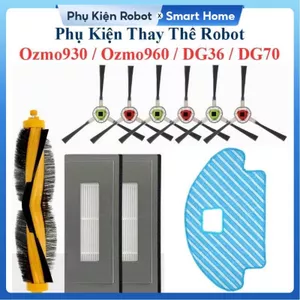 Phụ Kiện Thay Thế Robot Ozmo930, Ozmo960, DG36, DG70, Chổi lăn chính, đôi chổi cạnh, bộ lọc hepa, giẻ lau nhà /