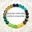 Vòng tay đính cườm nhiều màu - Đá quý giả thủy tinh thủ công (Green Aventurine Citrine Malachite Tiger 's Eye) - Văn phòng hàng ngày
