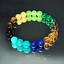 Vòng tay đính cườm nhiều màu - Đá quý giả thủy tinh thủ công (Green Aventurine Citrine Malachite Tiger 's Eye) - Văn phòng hàng ngày