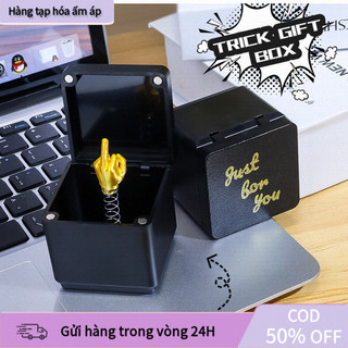 【COD】Hộp ngón giữa bất ngờ 3D bằng nhựa, món quà tặng sinh nhật sáng tạo dành cho bạn bè người thân yêu thích hài hước.
