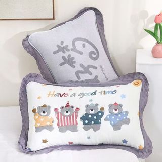 Phong Cách Mới Cotton Nguyên Chất Gạc Trẻ Em Vỏ Gối Cho Bé Vỏ Gối Học Sinh Dày Hoạt Hình ins Phong Cách 3ZSI