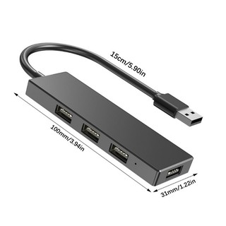 FUN 4 Cổng USB Mở Rộng Hub Đồng Bộ Dữ Liệu Nhanh Cho Bàn Phím Chuột Ổ Đĩa Ngoài