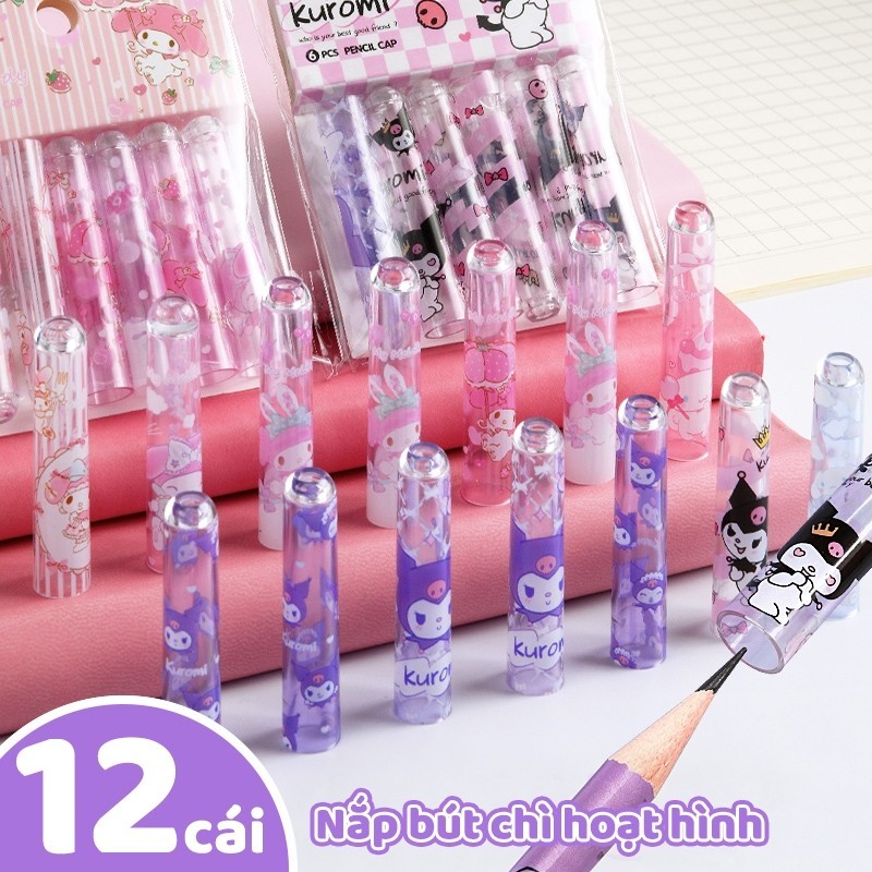 36 Chiếc Nắp Bút Chì Đáng Yêu, Hoạt Hình Vui Nhộn, Giúp Bảo Vệ Ngòi Chì, Nối Dài Đầu Bút Tiện Dụng